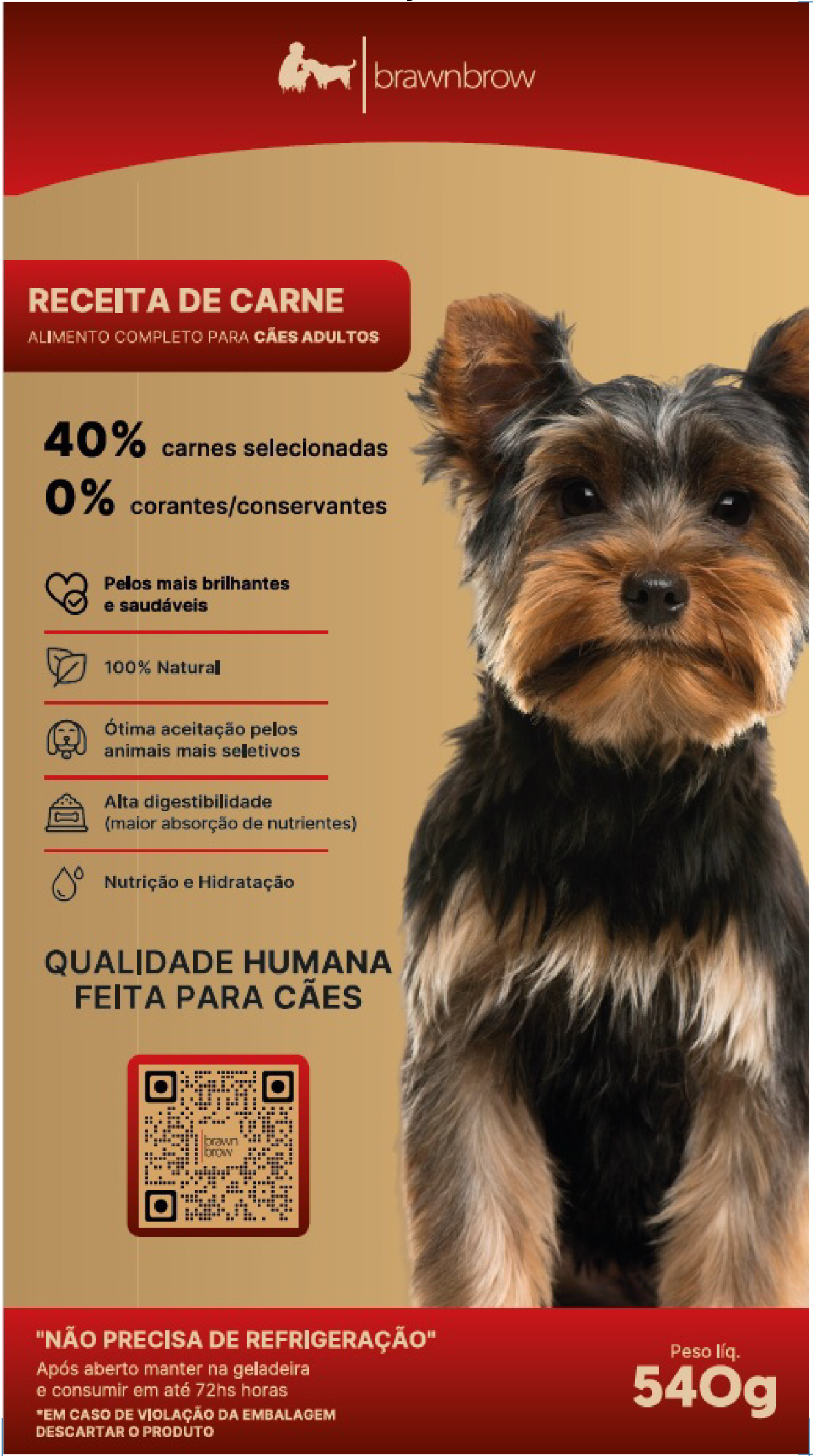 Comida Ração Natural Brawnbrow Úmida de  ...
